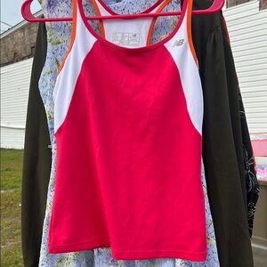 New Balance Pink and White Tank Top